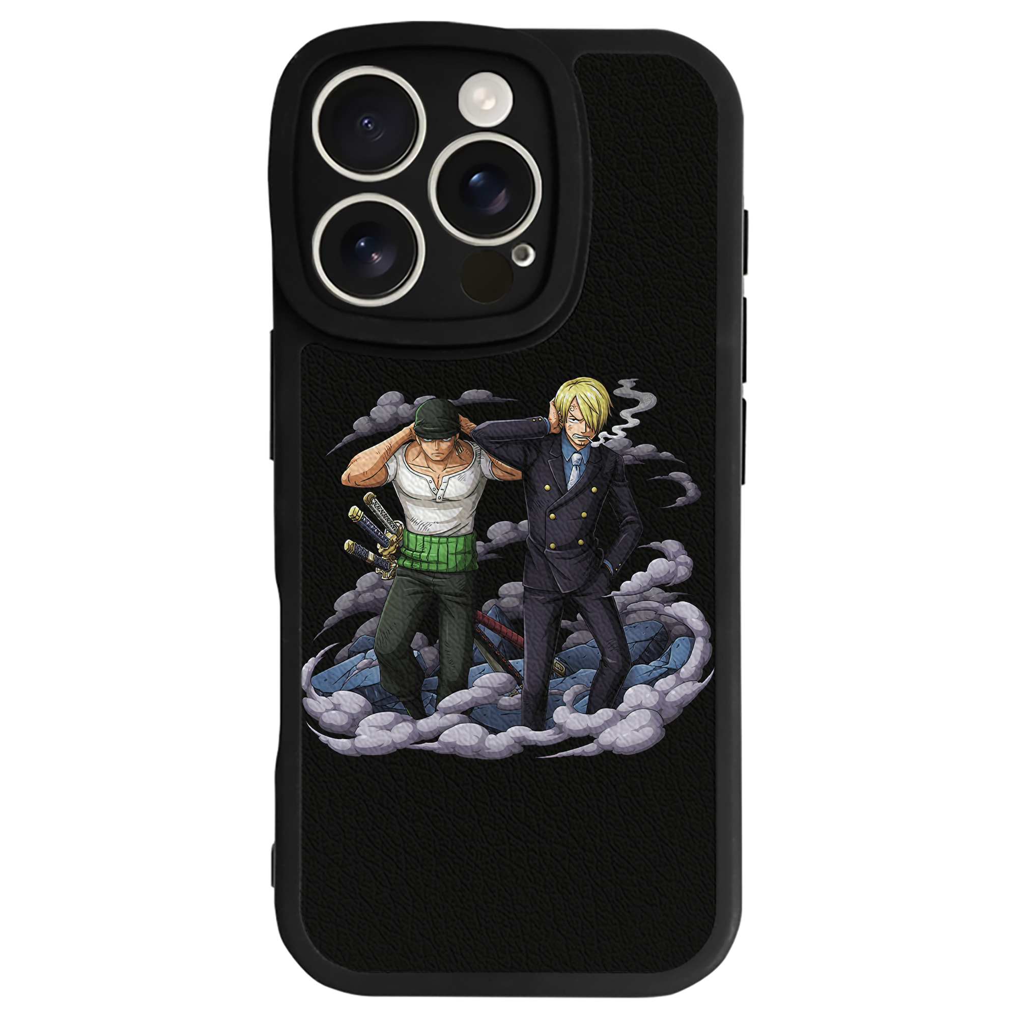 （画像用） ワンピース サンジ ONE PIECE Sanji 【iPhone 16シリーズ対応】シリコンスマホケース（レザー調） 材質：シリコン